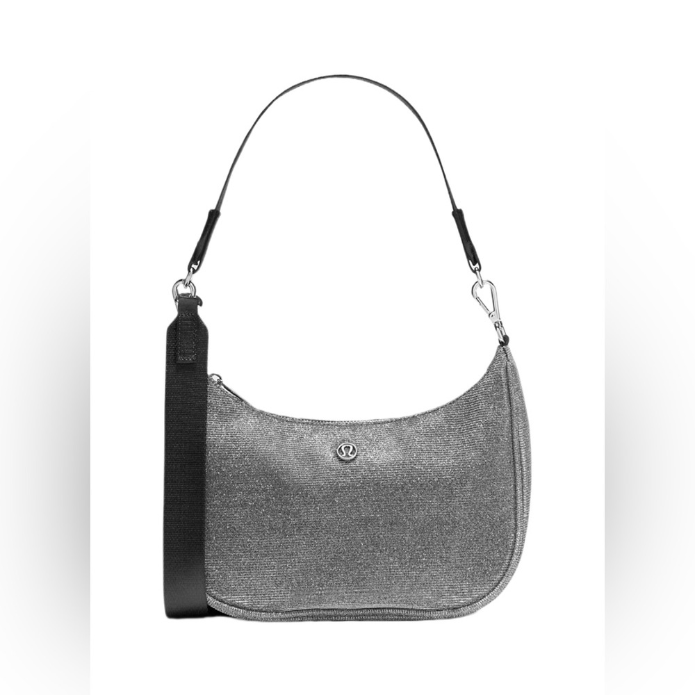 LULULEMON CITY ESSENTIALS 3L SHOULDER BAG *GLITTER Dark Silver/Graphite Grey NWT